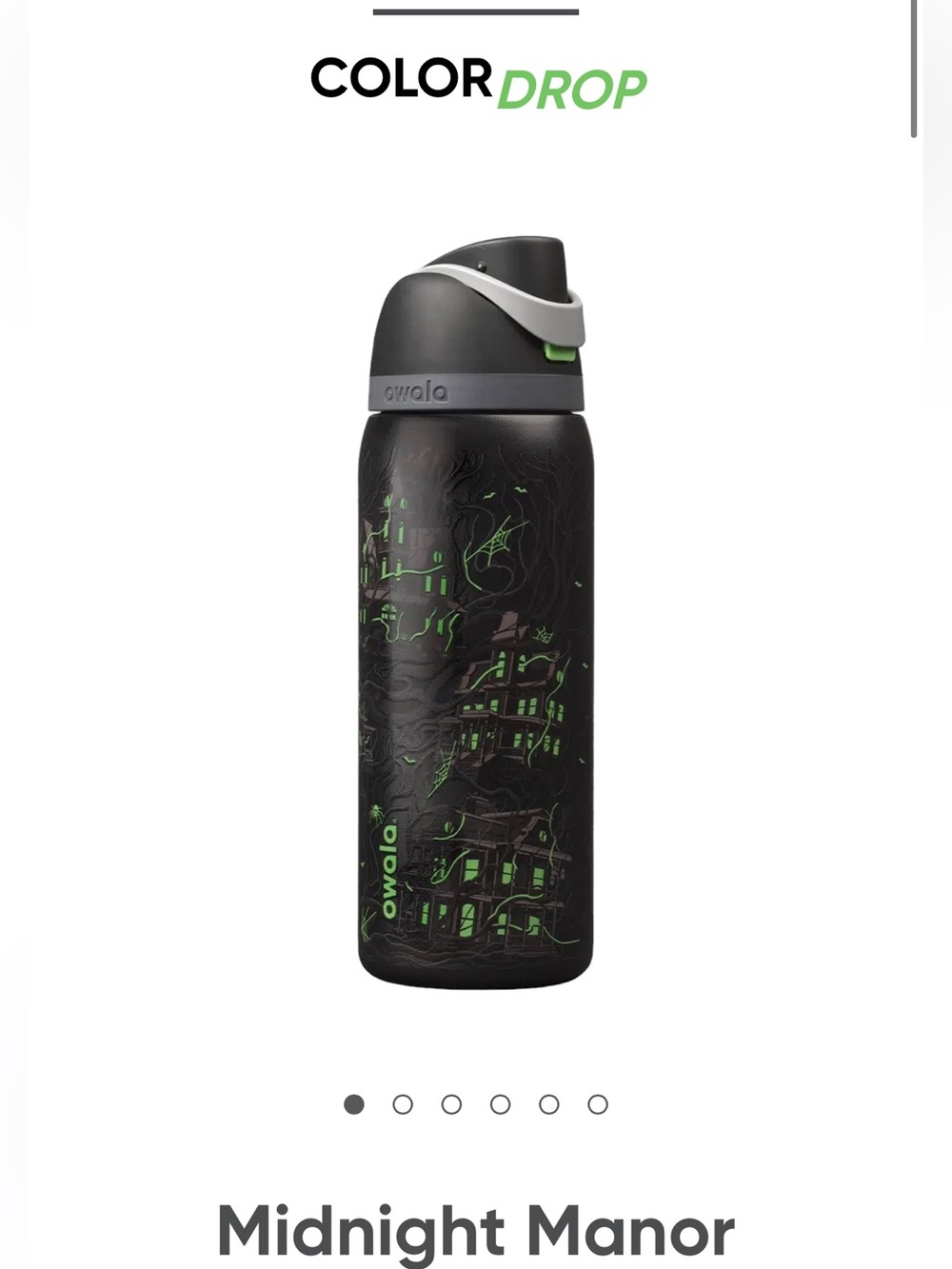 Owala FreeSip 32oz Color Drop Midnight Manor Halloween Collection